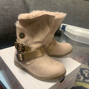 Blowfish Pink metallic boots 8c